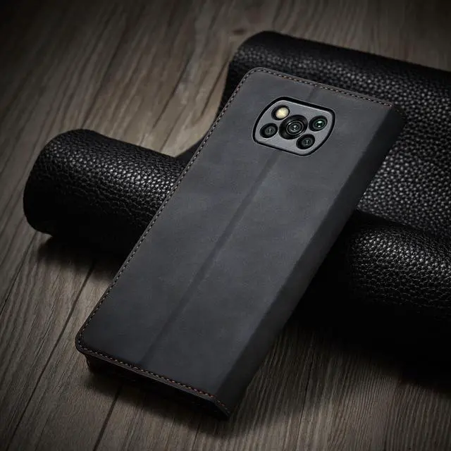 Alt view image 6 of 7 - BONAEVER Case for Xiaomi Poco X3 NFC / Poco X3 Pro Premium PU Leather Phone Cover with Card Holder Stand, Shockproof Flip Wallet Cover