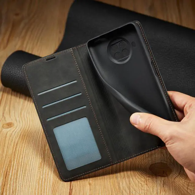 Alt view image 5 of 7 - BONAEVER Case for Xiaomi Mi 10T Lite 5G Premium PU Leather Phone Cover with Card Holder Stand, Shockproof Flip Wallet Cover