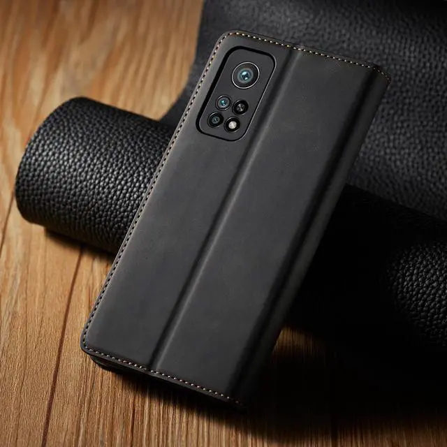 Alt view image 5 of 7 - BONAEVER Case for Xiaomi Mi 10T / 10T Pro 5G Premium PU Leather Phone Cover with Card Holder Stand, Shockproof Flip Wallet Cover