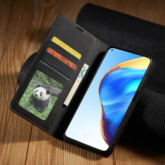 Alt view image 4 of 7 - BONAEVER Case for Xiaomi Mi 10T / 10T Pro 5G Premium PU Leather Phone Cover with Card Holder Stand, Shockproof Flip Wallet Cover