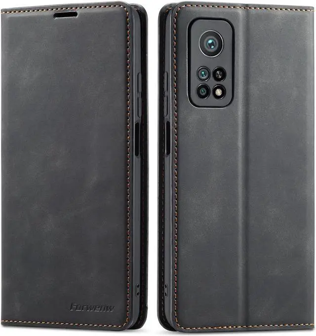 Main image of BONAEVER Case for Xiaomi Mi 10T / 10T Pro 5G Premium PU Leather Phone Cover with Card Holder Stand, Shockproof Flip Wallet Cover