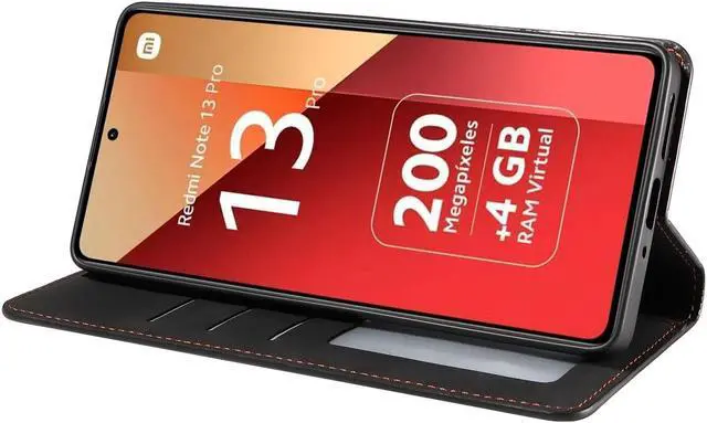 Alt view image 3 of 7 - BONAEVER Case for Xiaomi Poco X6 5G / Redmi Note 13 Pro 5G (Not for 4G) Premium PU Leather Phone Cover with Card Holder Stand, Shockproof Flip Wallet Cover