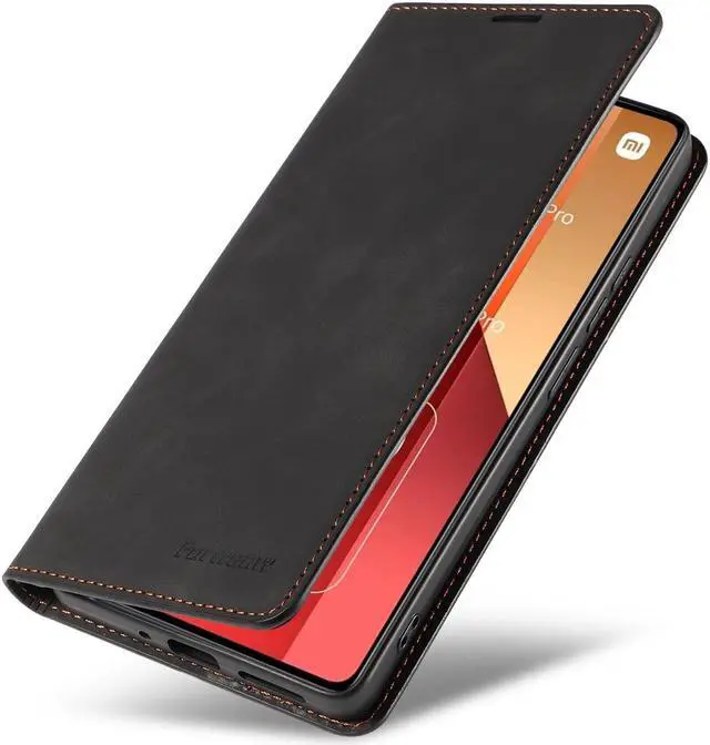 Alt view image 7 of 7 - BONAEVER Case for Xiaomi Poco X6 5G / Redmi Note 13 Pro 5G (Not for 4G) Premium PU Leather Phone Cover with Card Holder Stand, Shockproof Flip Wallet Cover