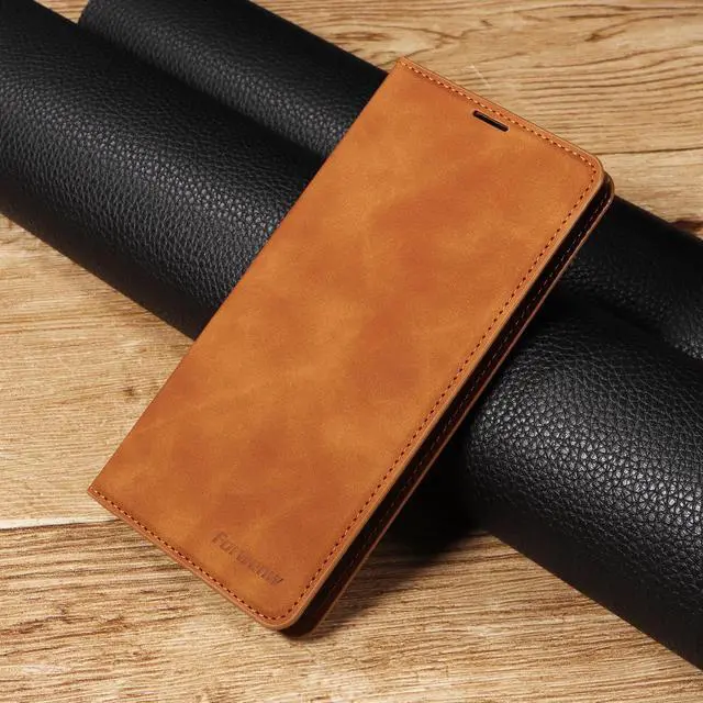 Alt view image 7 of 7 - BONAEVER Case for Xiaomi Redmi Note 13 5G Premium PU Leather Phone Cover with Card Holder Stand, Shockproof Flip Wallet Cover Brown