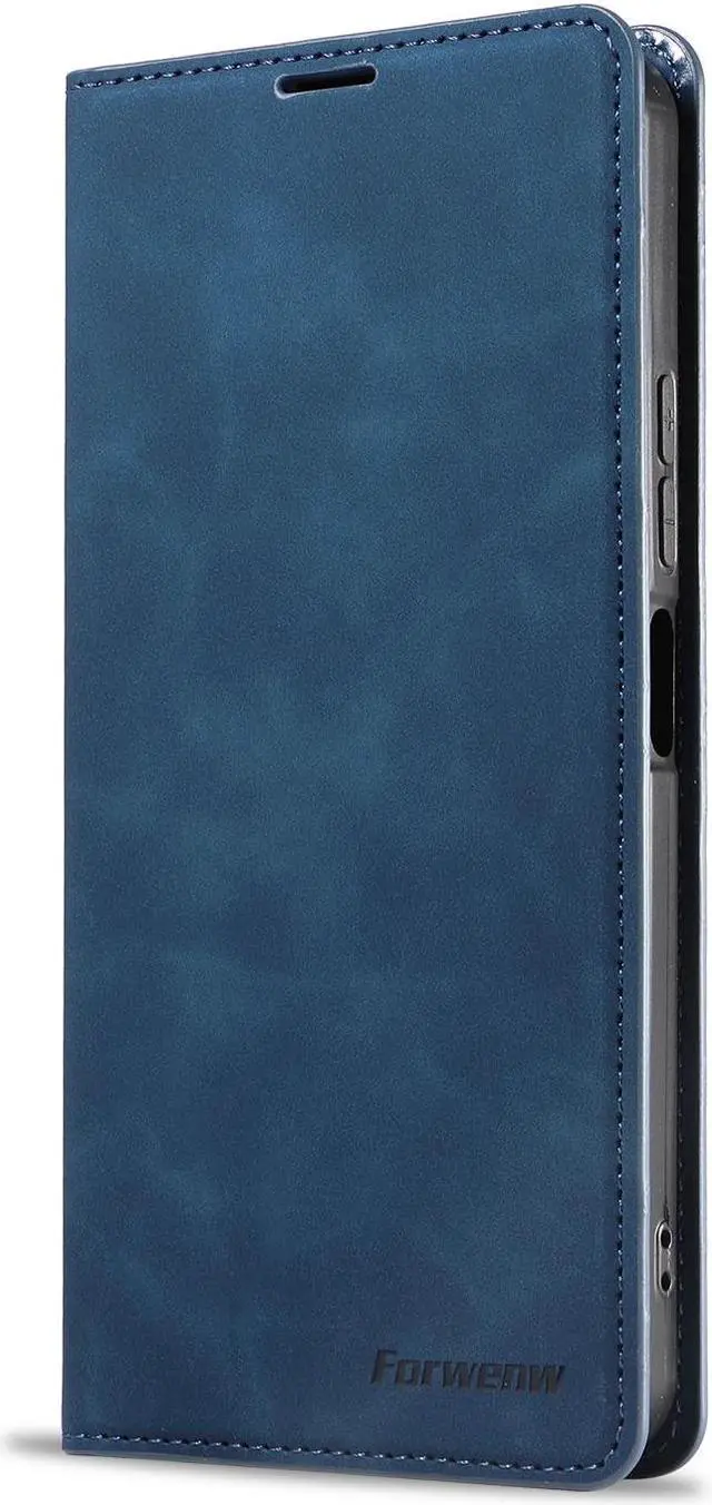 Alt view image 4 of 7 - BONAEVER Case for Xiaomi Redmi Note 13 Pro Plus 5G Premium PU Leather Phone Cover with Card Holder Stand, Shockproof Flip Wallet Cover Blue