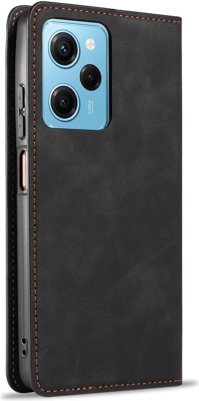 Alt view image 5 of 7 - BONAEVER Case for Xiaomi Redmi Note 12 Pro Plus 5G Premium PU Leather Phone Cover with Card Holder Stand, Shockproof Flip Wallet Cover