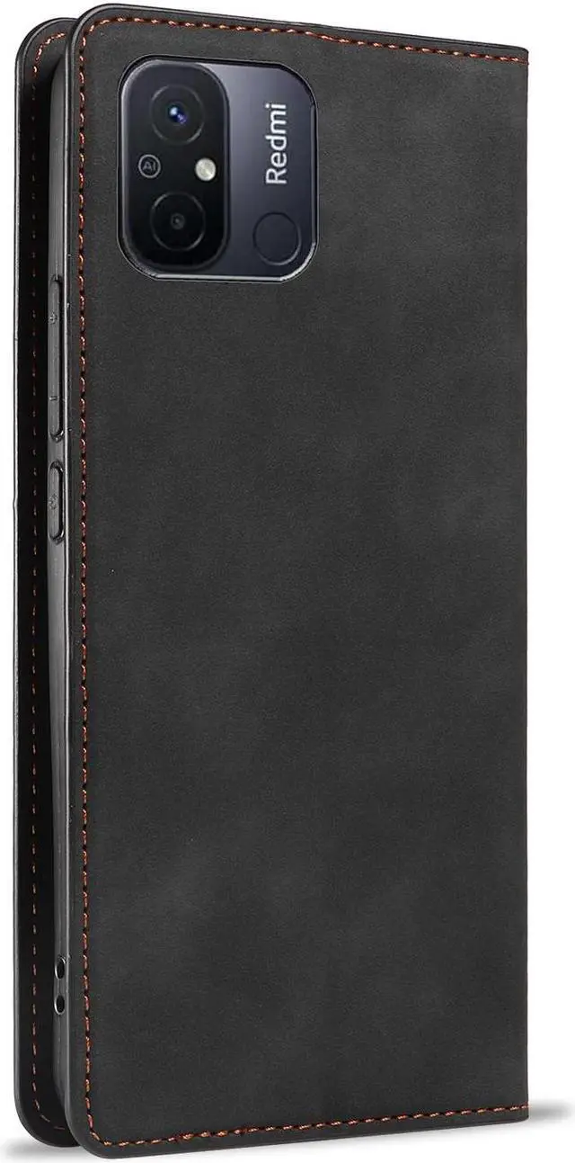 Alt view image 6 of 7 - BONAEVER Case for Xiaomi Redmi 12C / Poco C55 / Redmi 11A Premium PU Leather Phone Cover with Card Holder Stand, Shockproof Flip Wallet Cover