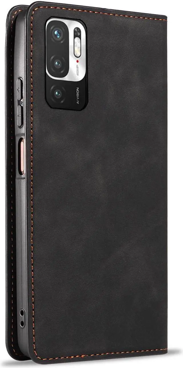 Alt view image 3 of 7 - BONAEVER Case for Xiaomi Redmi Note 10 5G / Redmi Note 10T 5G / Poco M3 Pro 5G / Poco M3 Pro Premium PU Leather Phone Cover with Card Holder Stand, Shockproof Flip Wallet Cover