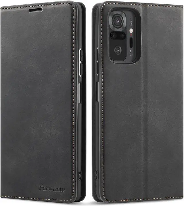 Main image of BONAEVER Case for Xiaomi Redmi Note 10 Pro 4G / Note 10 Pro Max Premium PU Leather Phone Cover with Card Holder Stand, Shockproof Flip Wallet Cover