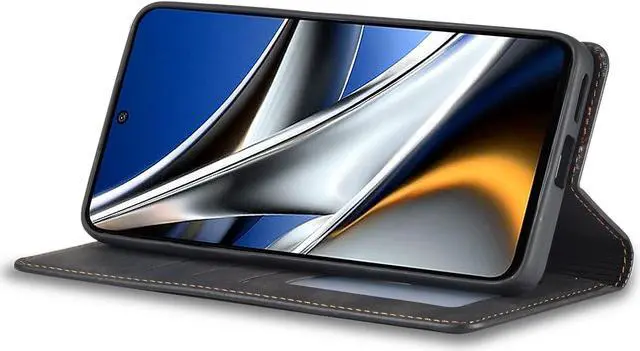 Alt view image 4 of 7 - BONAEVER Case for Xiaomi Poco X4 Pro 5G Premium PU Leather Phone Cover with Card Holder Stand, Shockproof Flip Wallet Cover