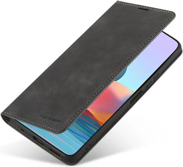Alt view image 5 of 7 - BONAEVER Case for Xiaomi Redmi Note 11T Pro / Note 11T Pro Plus 5G / Poco X4 GT 5G Premium PU Leather Phone Cover with Card Holder Stand, Shockproof Flip Wallet Cover