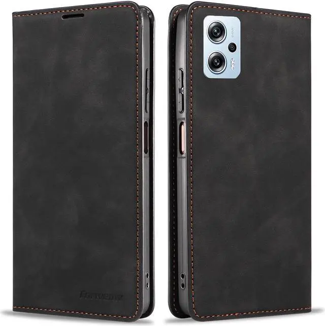 Main image of BONAEVER Case for Xiaomi Redmi Note 11T Pro / Note 11T Pro Plus 5G / Poco X4 GT 5G Premium PU Leather Phone Cover with Card Holder Stand, Shockproof Flip Wallet Cover