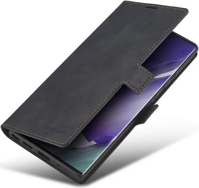 Alt view image 4 of 7 - BONAEVER Case for Samsung Galaxy Note 20 Ultra Premium PU Leather Phone Cover with Card Holder Stand, Shockproof Flip Wallet Cover