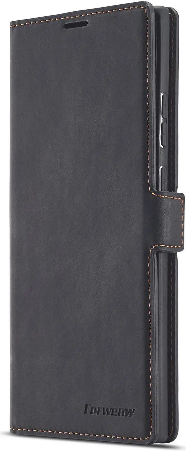 Alt view image 2 of 7 - BONAEVER Case for Samsung Galaxy Note 20 Premium PU Leather Phone Cover with Card Holder Stand, Shockproof Flip Wallet Cover