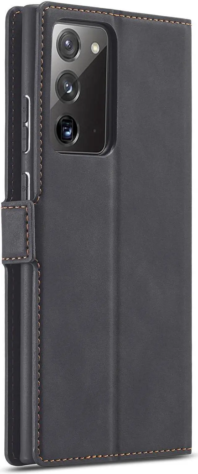 Alt view image 3 of 7 - BONAEVER Case for Samsung Galaxy Note 20 Premium PU Leather Phone Cover with Card Holder Stand, Shockproof Flip Wallet Cover