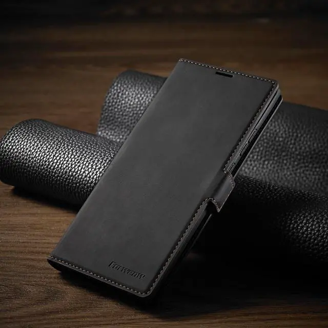 Alt view image 7 of 7 - BONAEVER Case for Samsung Galaxy Note 20 Premium PU Leather Phone Cover with Card Holder Stand, Shockproof Flip Wallet Cover