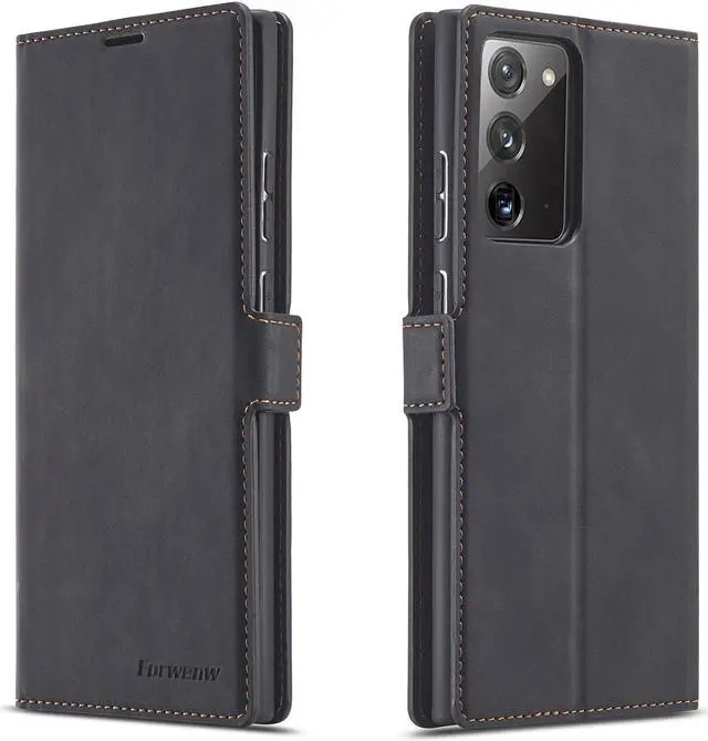 Main image of BONAEVER Case for Samsung Galaxy Note 20 Premium PU Leather Phone Cover with Card Holder Stand, Shockproof Flip Wallet Cover
