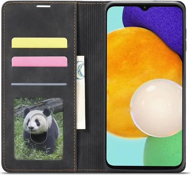 Alt view image 4 of 7 - BONAEVER Case for Samsung Galaxy A35 5G Premium PU Leather Phone Cover with Card Holder Stand, Shockproof Flip Wallet Cover