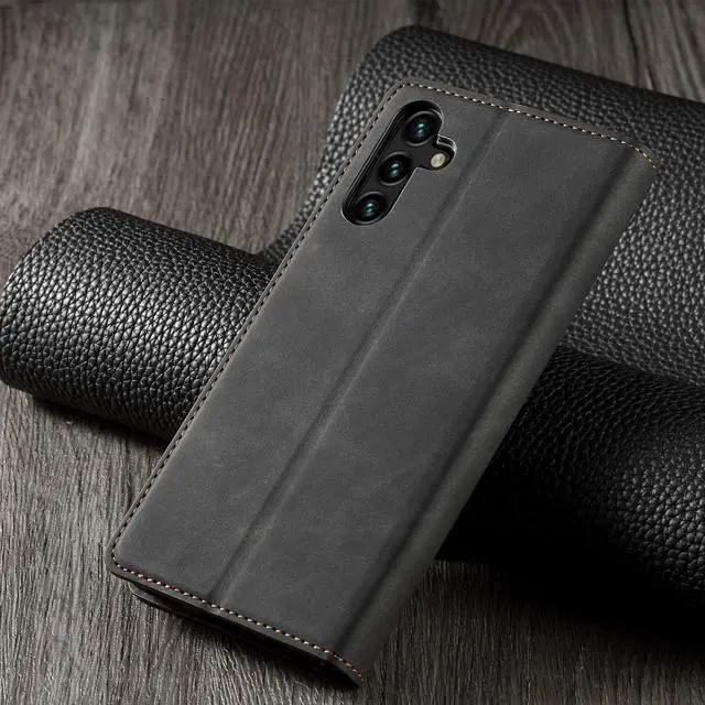 Alt view image 7 of 7 - BONAEVER Case for Samsung Galaxy A35 5G Premium PU Leather Phone Cover with Card Holder Stand, Shockproof Flip Wallet Cover
