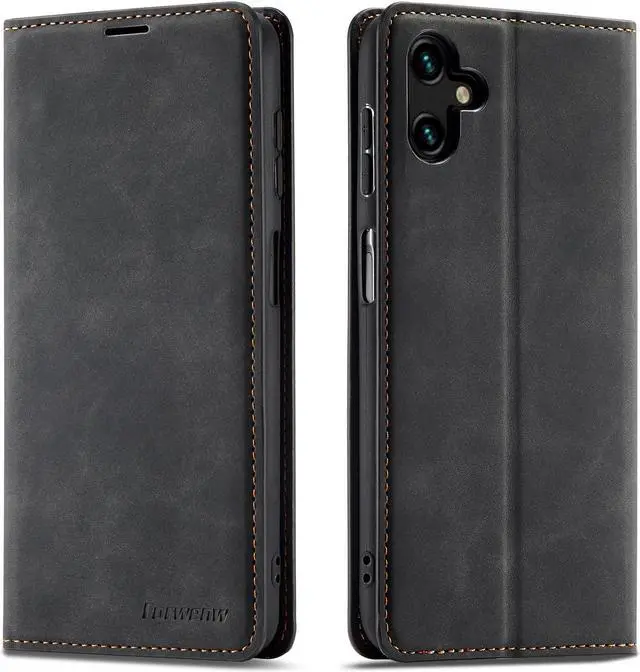 Main image of BONAEVER Case for Samsung Galaxy A05 Premium PU Leather Phone Cover with Card Holder Stand, Shockproof Flip Wallet Cover