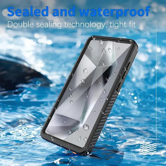 Alt view image 2 of 7 - BONAEVER for Samsung Galaxy S25 Ultra Case, IP68 Waterproof with [Built-in Screen Protector] [14FT Military Shockproof] Full Body Heavy Duty Protective Sealed Case for Galaxy S25 Ultra 6.9 inch, Black