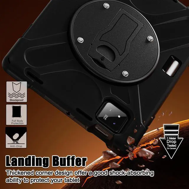 Alt view image 2 of 7 - BONAEVER Case for Xiaomi Mi Pad 7 / Mi Pad 7 Pro 11.2 inch Released 2024 Shockproof Cover with Stand & Pencil Holder & VESA Mounting Holes 75mm * 75mm