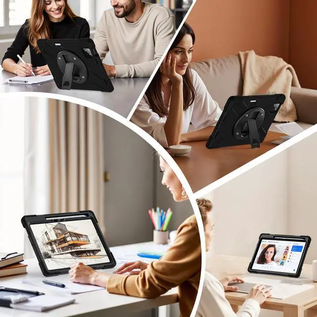 Alt view image 3 of 7 - BONAEVER Case for Xiaomi Mi Pad 7 / Mi Pad 7 Pro 11.2 inch Released 2024 Shockproof Cover with Stand & Pencil Holder & VESA Mounting Holes 75mm * 75mm