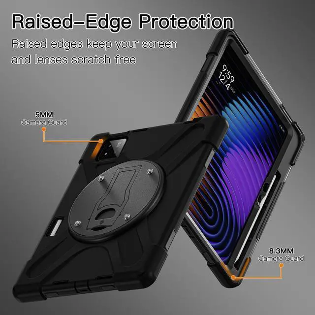 Alt view image 7 of 7 - BONAEVER Case for Xiaomi Mi Pad 7 / Mi Pad 7 Pro 11.2 inch Released 2024 Shockproof Cover with Stand & Pencil Holder & VESA Mounting Holes 75mm * 75mm