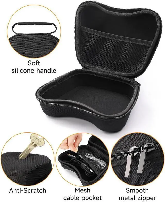 Alt view image 2 of 7 - BONAEVER Accessories for PS5 DualSense Wireless Controller, Carrying Case with Protective Controller Skin Cover, Thumb Stick Caps, Trigger Extensions & D-Pad Cap for Playstation 5 Controller