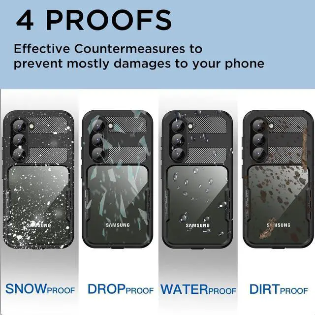 Alt view image 4 of 7 - BONAEVER Compatible Samsung Galaxy S25 Waterproof Case with Magnetic Magsafe Charging,IP68 Waterproof Case for Samsung S25 Case Phone Cover with Screen Protector Cover