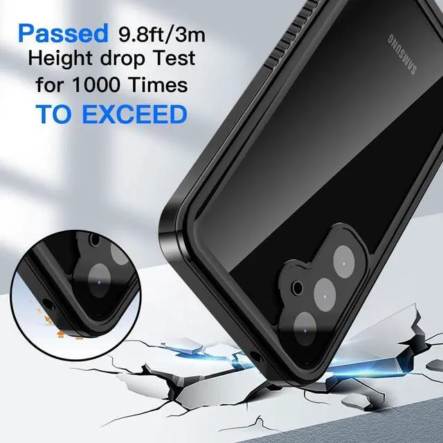 Alt view image 5 of 7 - BONAEVER for Samsung Galaxy S25 Case Waterproof, Clear Water Proof Shockproof Snowproof Dustproof Full Body Rugged Transparent Underwater Phone Case for Galaxy S25 Built-in Screen Protector