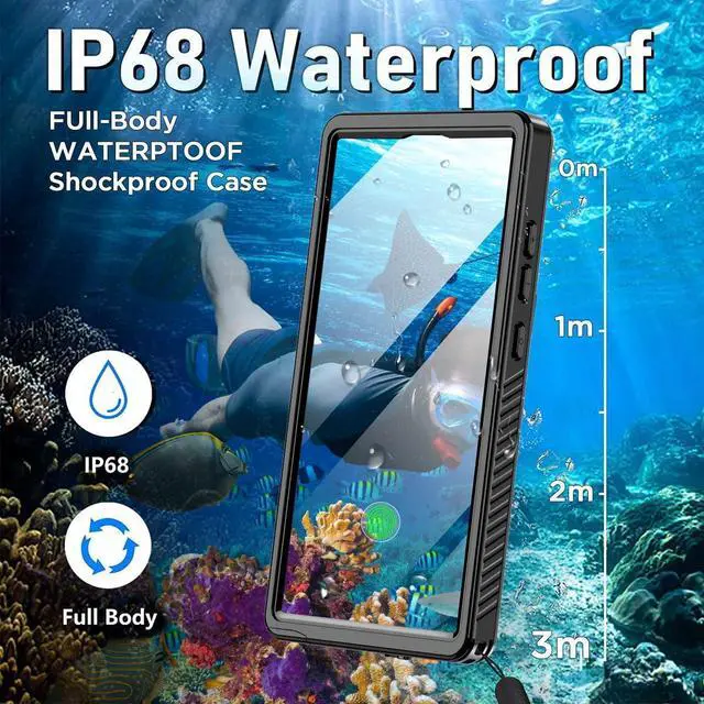 Alt view image 2 of 7 - BONAEVER for Samsung Galaxy S25 Ultra Case Waterproof, Clear Water Proof Shockproof Snowproof Dustproof Full Body Rugged Transparent Underwater Phone Case for Galaxy S25 Ultra Built-in Screen Protecto