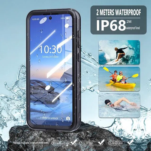Alt view image 3 of 7 - BONAEVER for Samsung Galaxy A36 5G Phone Case, IP68 Waterproof Dustproof, Built-in Screen Protector, Rugged Full Body Shockproof Protective Cover for Galaxy A36 5G 6.6 Inch 2025