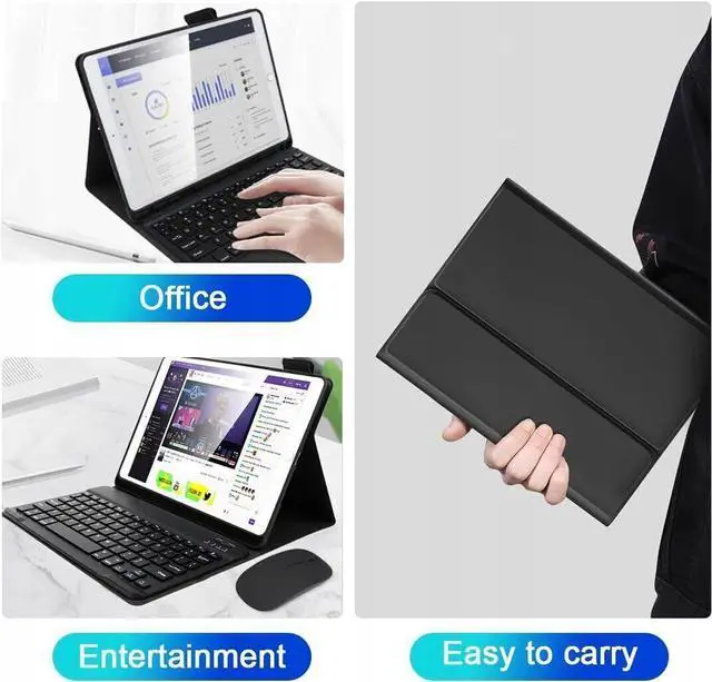 Alt view image 7 of 7 - BONAEVER Bluetooth Keyboard Case with Mouse for Lenovo Tab P12 12.7 inch 2023 2024 / Lenovo Tab P12 Pro (2nd Gen) 12.7 /Xiaoxin Pad Pro 12.7"