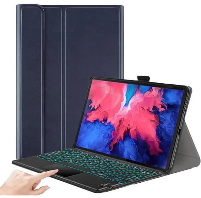 Main image of BONAEVER Case with Trackpad Keyboard for Lenovo Idea Tab Pro 12.7 2025 / Lenovo Xiaoxin Pad Pro 12.7 Inch 2025 TB375FC TB373FU with Trackpad 7 Color Backlits Blue