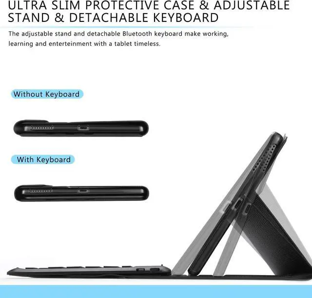 Alt view image 6 of 7 - BONAEVER Case with Trackpad Keyboard for Lenovo Idea Tab Pro 12.7 2025 / Lenovo Xiaoxin Pad Pro 12.7 Inch 2025 TB375FC TB373FU with Trackpad 7 Color Backlits Blue