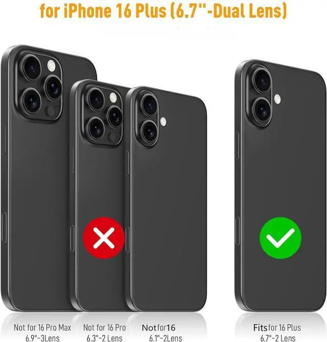 Alt view image 7 of 7 - BONAEVER Compatible with iPhone 16 Plus Case with Card Holder [Store 5 Cards] Heavy Duty Dual Layer Shockproof Wallet Case with Hidden Card Slot Large Storage Cover for iPhone 16 Plus 6.7 inch