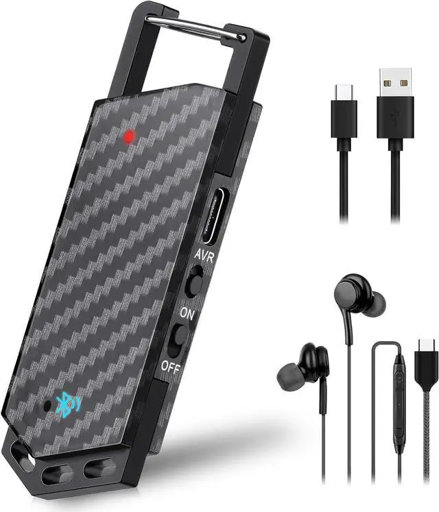 Main image of BONAEVER 64GB Digital Voice Recorder with Bluetooth - Voice Activated Keychain Audio Recording Device - 800 Hours Capacity for Classes, Interviews, Meetings, Music