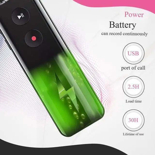 Alt view image 5 of 7 - 16GB Digital Voice Recorder with Playback, Audio Recording Device, Portable Voice Recorder with Noise Reduction,Mp3 Player and Password for Lectures Meeting/Classes/Interviews