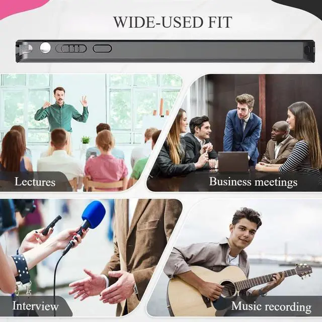 Alt view image 7 of 7 - 16GB Digital Voice Recorder with Playback, Audio Recording Device, Portable Voice Recorder with Noise Reduction,Mp3 Player and Password for Lectures Meeting/Classes/Interviews