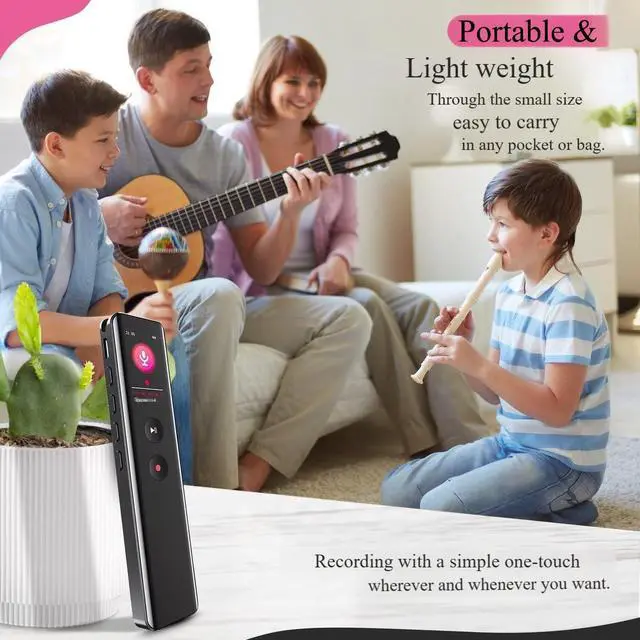 Alt view image 6 of 7 - 16GB Digital Voice Recorder with Playback, Audio Recording Device, Portable Voice Recorder with Noise Reduction,Mp3 Player and Password for Lectures Meeting/Classes/Interviews