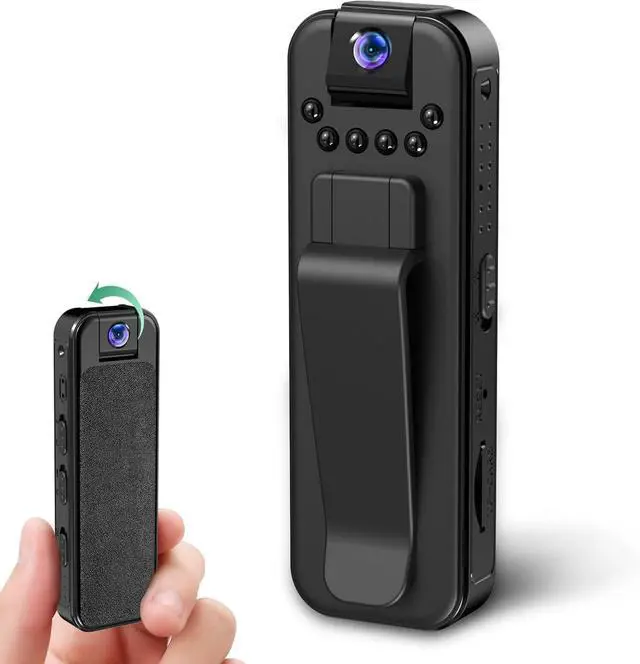 Main image of BONAEVER Mini Camera HD 1080P Portable Audio & Video Recorder with 180° Rotatable Lens Wearable Camcorder with Night Vision Police Body cam for Sport/Delivery/Travel/Law Enforcement