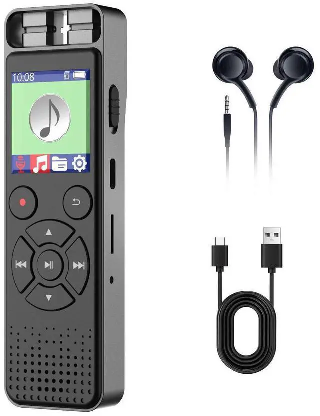 Main image of BONAEVER Digital Voice Recorder Voice Activated Recorder for Lectures, Meetings, Interviews - Sound Audio Recorder Dictaphone Recording Device with Playback,MP3 Player,Type C [128GB]