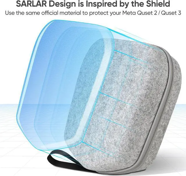 Alt view image 4 of 7 - BONAEVER Hard Carrying Case Compatible with Oculus Meta Quest 3S/Quest 3/Quest 2 Official Original/Elite Strap Version VR Headset and Touch Controller Accessories, Suitable for Travel and Home Storage
