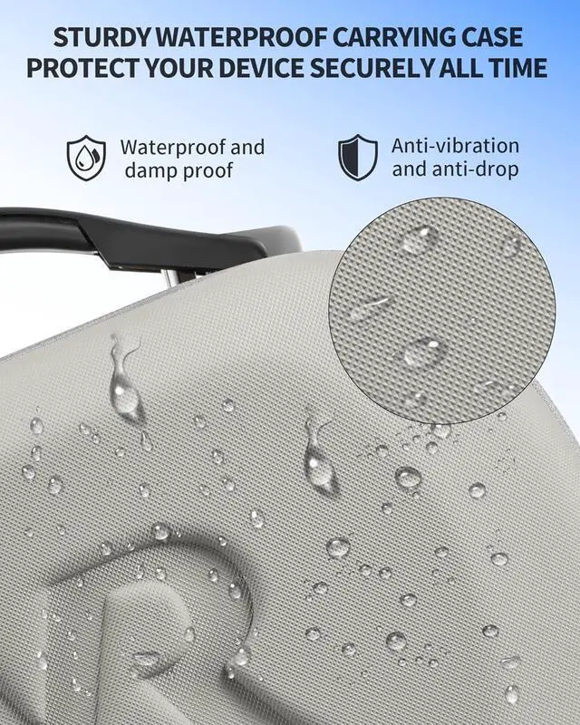 Alt view image 2 of 7 - BONAEVER Hard Carrying Case for Meta Quest 3S, Quest 3, Vision Pro, Large Capacity Travel Case for Oculus Quest 3S VR Headset and Other Accessories, Suitable for Travel and Home Storage