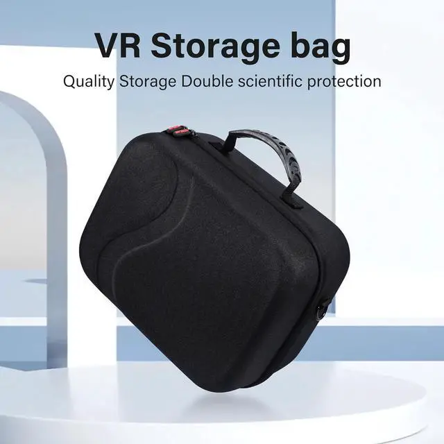Alt view image 3 of 7 - BONAEVER Large Carrying Case for Meta Quest 3S / Quest 3, Hard Travel Case Compatible with BOBOVR S3 Pro/KIWI Design Battery Head Strap, Quest Controller and Accessory, Portable Travel Bag Black
