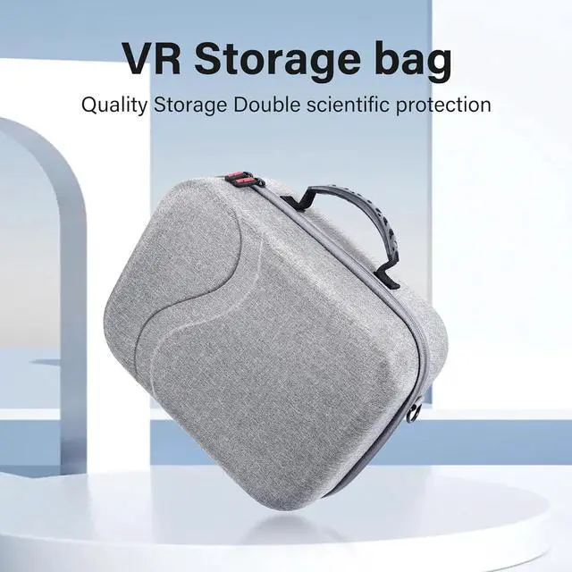 Alt view image 7 of 7 - BONAEVER Large Carrying Case for Meta Quest 3S / Quest 3, Hard Travel Case Compatible with BOBOVR S3 Pro/KIWI Design Battery Head Strap, Quest Controller and Accessory, Portable Travel Bag, Grey