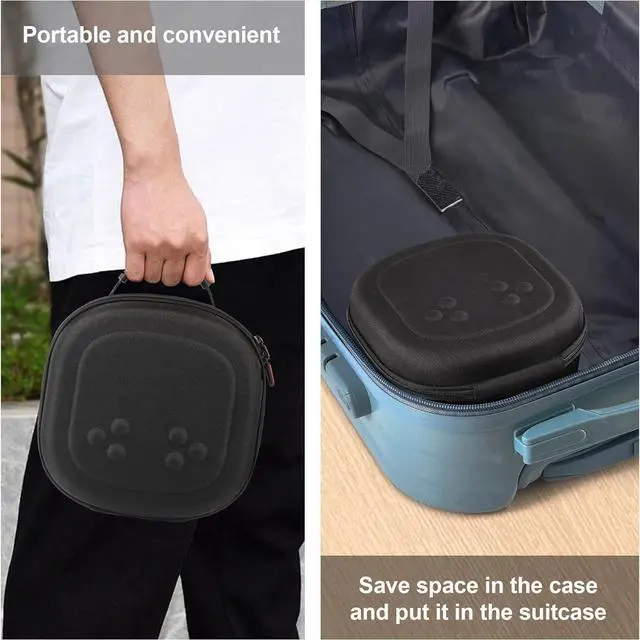 Alt view image 6 of 6 - BONAEVER Hard Carrying Case for Meta Quest 3S / Quest 3, VR Gaming Headset and Touch Controllers Accessories Travel Case, Small Hard Shell Storage Case for Oculus Quest 3S/Quest 3/Vision Pro Black