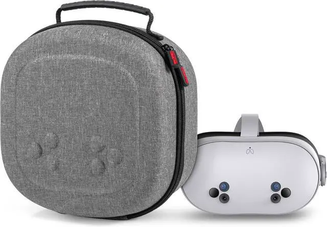 Main image of BONAEVER Hard Carrying Case for Meta Quest 3S / Quest 3, VR Gaming Headset and Touch Controllers Accessories Travel Case, Small Hard Shell Storage Case for Oculus Quest 3S/Quest 3/Vision Pro Gray