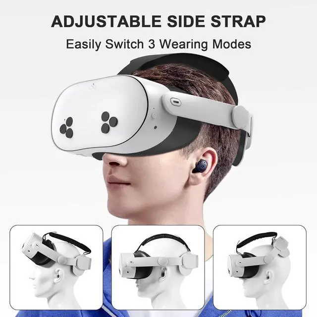 Alt view image 2 of 6 - BONAEVER Head Strap for Meta Quest 3S / Quest 3 Adjustable Comfortable Head Strap for Oculus Quest 3S, Enhanced Support and Lightweight Design VR Accessories for Quest 3/3S Replacement for Elite Strap